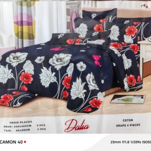 Lot de 2 draps + 2 taies 3 places – Literie confortable