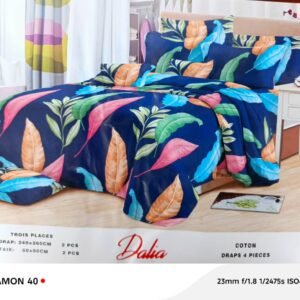 Lot de 2 draps + 2 taies 3 places – Literie confortable