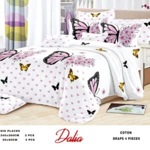Lot de 2 draps + 2 taies 3 places – Literie confortable