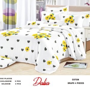 Lot de 2 draps + 2 taies 3 places – Literie confortable