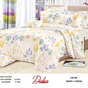 Lot de 2 draps + 2 taies 3 places – Literie confortable