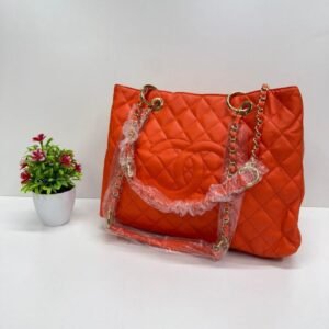 Sac cabas en cuir orange – élégant et pratique