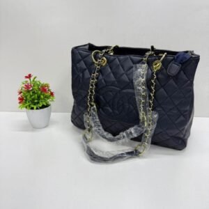 Sac cabas en cuir blue nuit – élégant et pratique