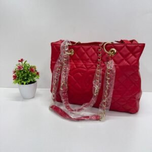 Sac cabas en cuir rouge – élégant et pratique