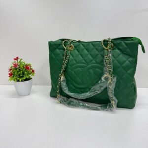 Sac cabas en cuir vert – élégant et pratique